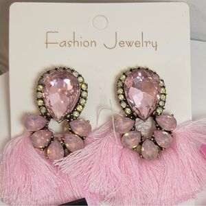 Fashion Jewelry Pink Teardrop Earrings